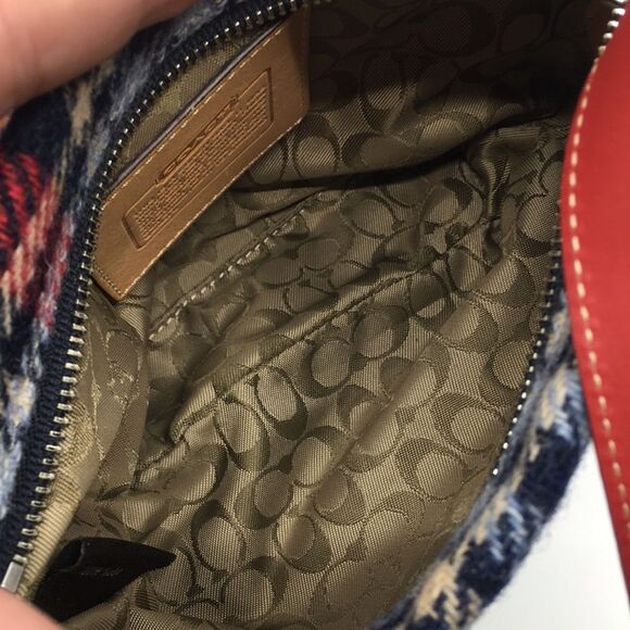 Vintage Y2K Coach Holiday Plaid Wool Mini Bag - Picture 13 of 17